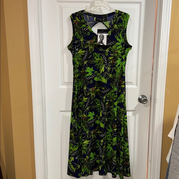 Attitudes by Renee Dresses & Skirts - Attitudes By Renee Blue Butterfly Tropical Dress, NWT